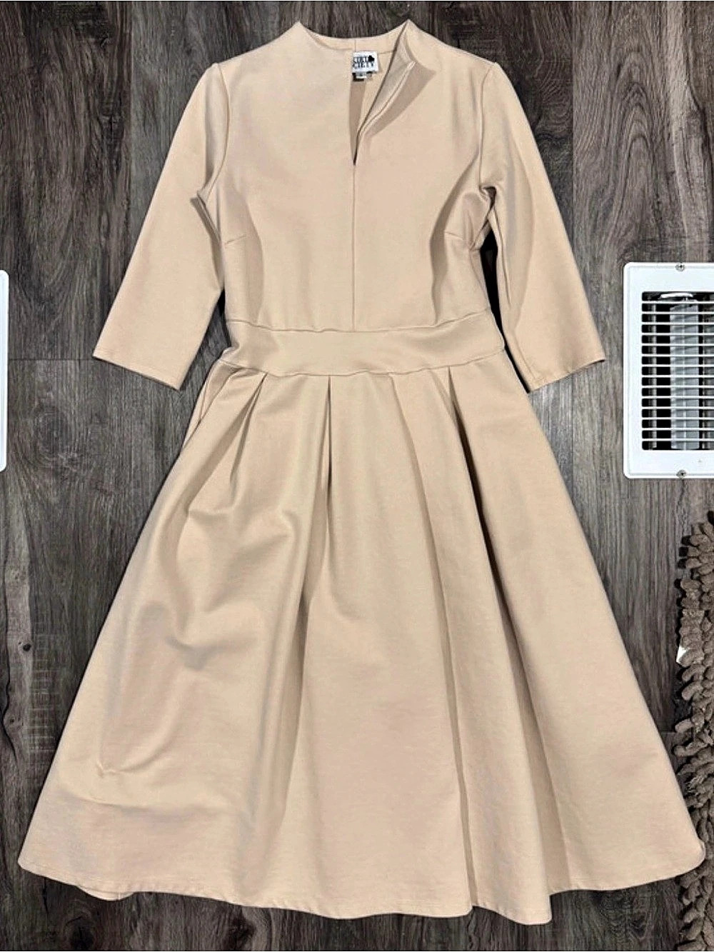 Women's Midi Dress in Beige